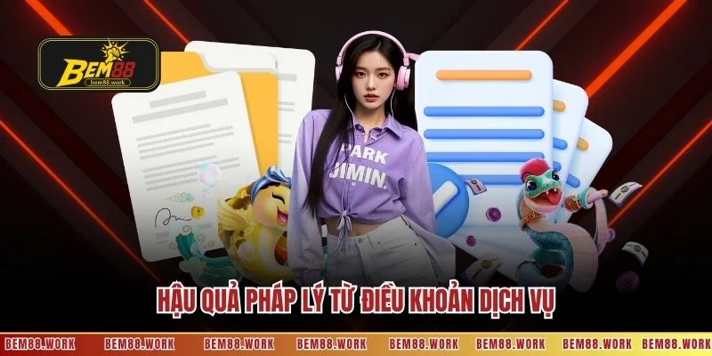 Hậu quả pháp lý từ điều khoản dịch vụ