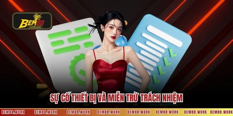 Sự cố thiết bị và miễn trừ trách nhiệm